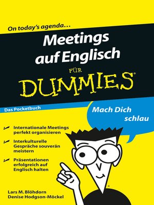 cover image of Meetings auf Englisch f&uuml;r Dummies